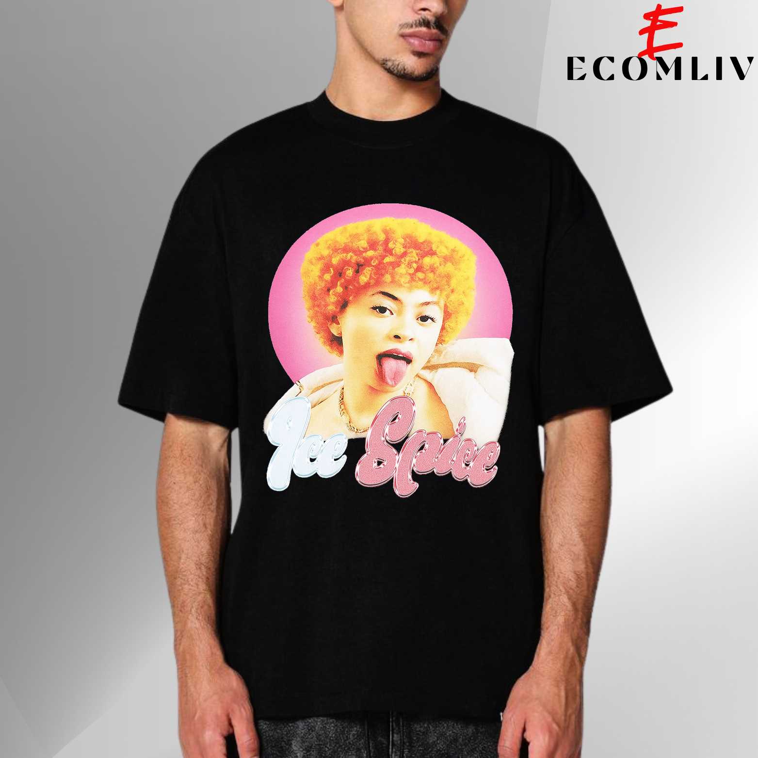 Baddie Face Graphic Ice Spice Tee, Street Aesthetic